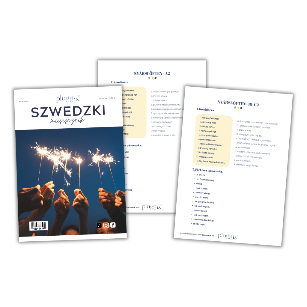 Darmowy ebook Pluggis: postanowienia noworoczne po szwedzku – nauka szwedzkiego w praktyce